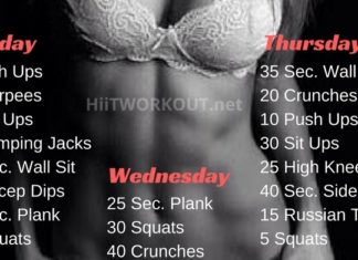 Weekly Workout Plan At Home