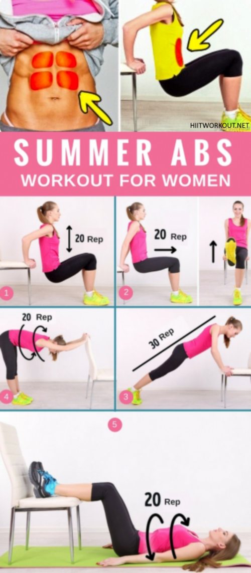 5 workouts for a perfect abs you only need a chair