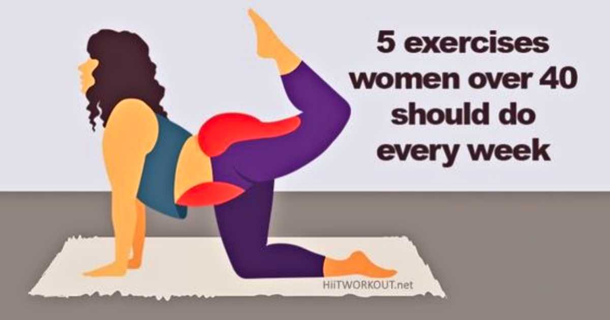 5 exercises women 40 every week at home